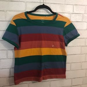 PacSun classic striped crop tee shirt NWT